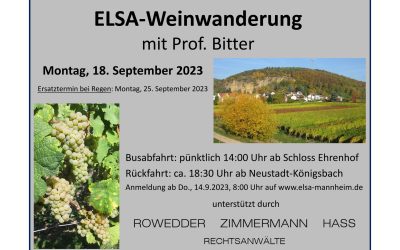 ELSA-Weinwanderung mit Prof. Dr. Bitter