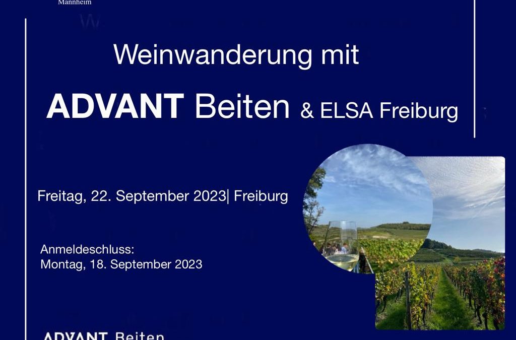 Weinwanderung mit ADVANT Beiten und ELSA Freiburg